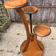 Art Deco plant stand guéridon with 3 tiers – curved oak, 1930s elegance