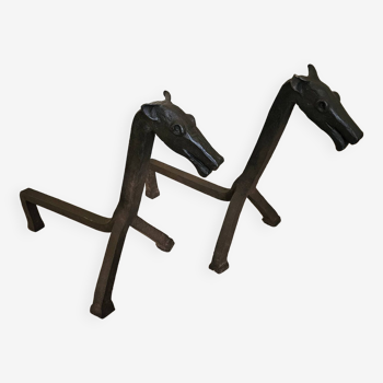 Zoomorphic andiron horse Bataillard Collection