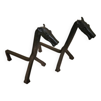 Zoomorphic andiron horse Bataillard Collection