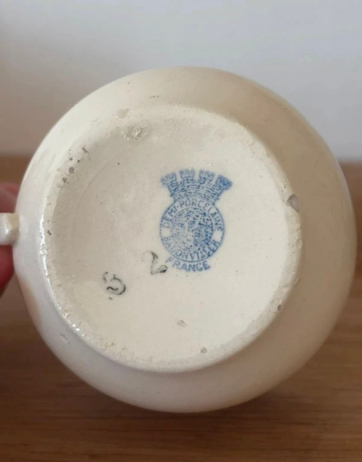 5 tasses anciennes Badonviller fruits