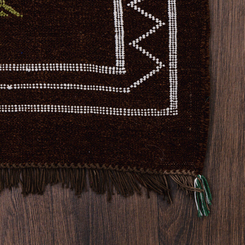 Moroccan ethnic carpet brown