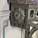 Console D’applique En Bois Sculpté, Patine En Camaïeu De Vert, XVIIIéme S