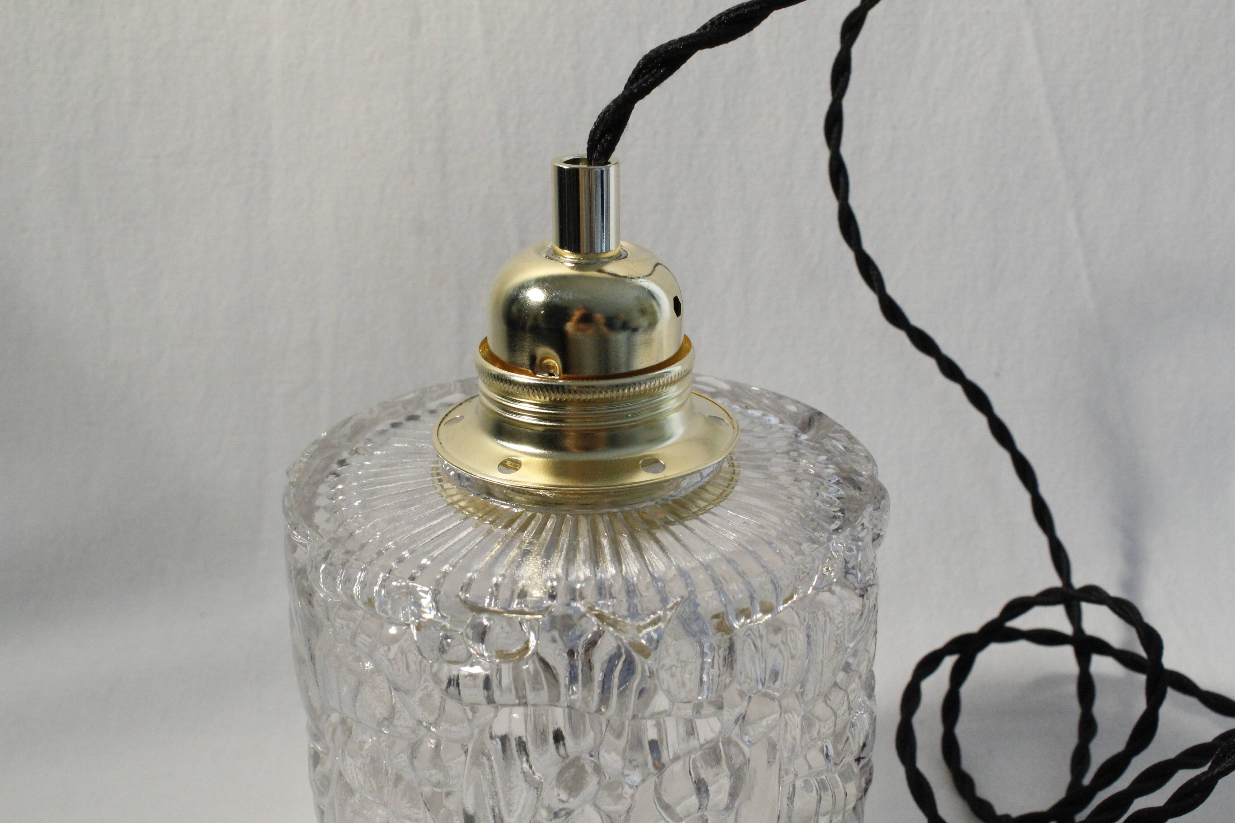 Vintage ball machine cylindrical clear glass