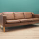 Sofa in brown leather, Danish design, 60's, designer: Mogensen Koch