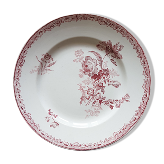 Plat rond en faïence de Sarreguemine