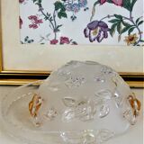 Decorative Basket in molded glass - Vintage glass pocket-empty-pocket