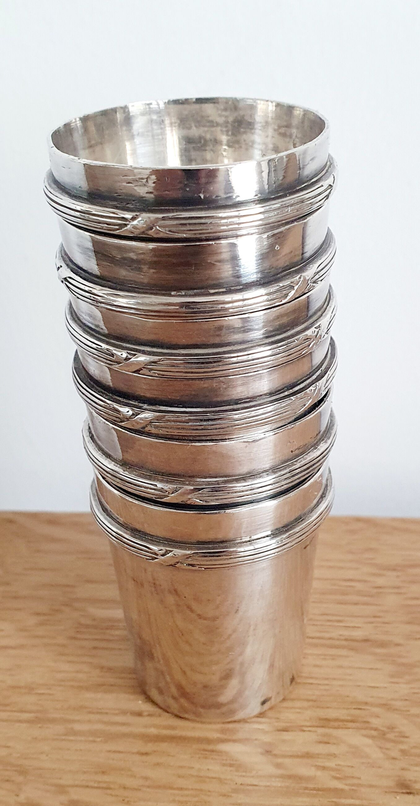 Silver and crystal liquor service