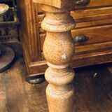 Wooden farmhouse table