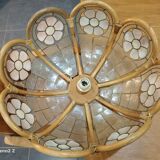 Suspension nacre et bambou