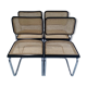 Suite de 4 chaises Cesca B32 par Marcel Breuer 1986
