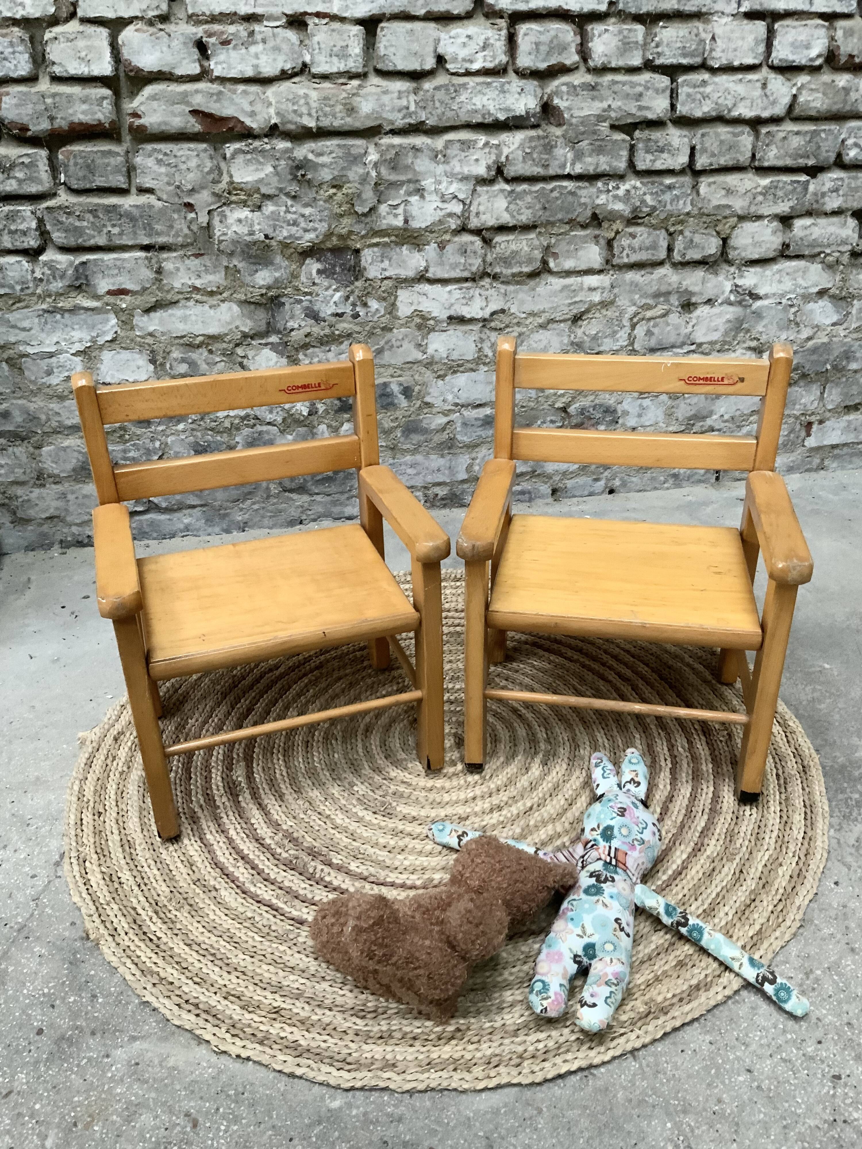 Set of 2 children's chairs combelle