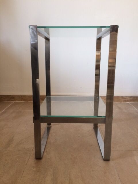 Sellette chrome metal sofa tip