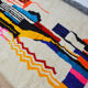 Abstract colored berber carpet 257 x 133 cm