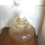 Vintage amber glass suspension