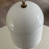 White metal pendant light - 70s/80s suede
