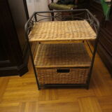 Rattan bedside table