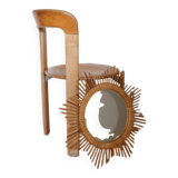 Miroir rotin étoile 550mm