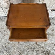 Antique nightstand louis xv style cherry wood drawer + vintage case