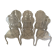 Lot de 6 chaises transparentes style Louis XV