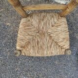Chaise paillée ancien pour enfant