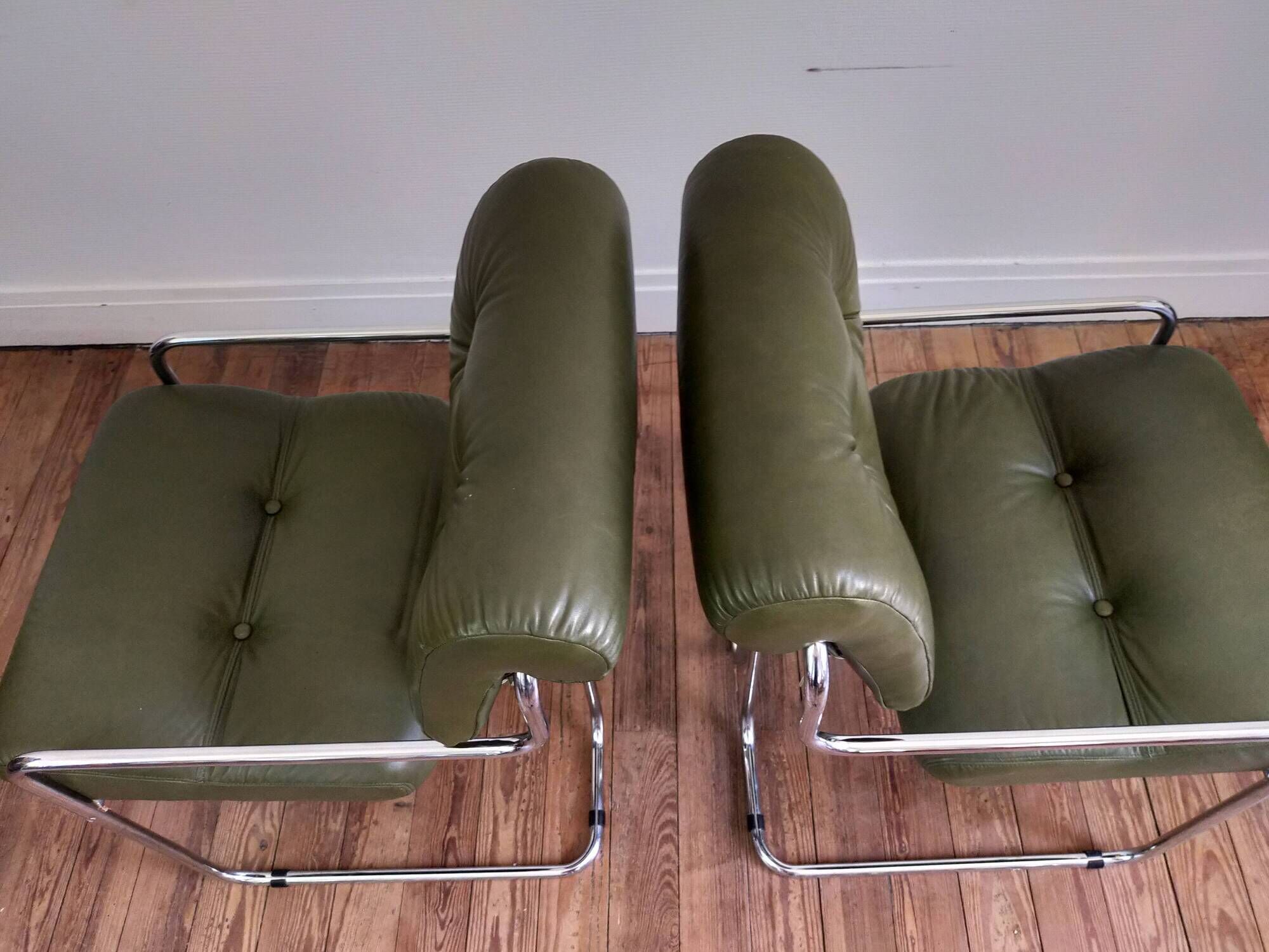 Paire de fauteuils Tucroma par Guido Faleschini