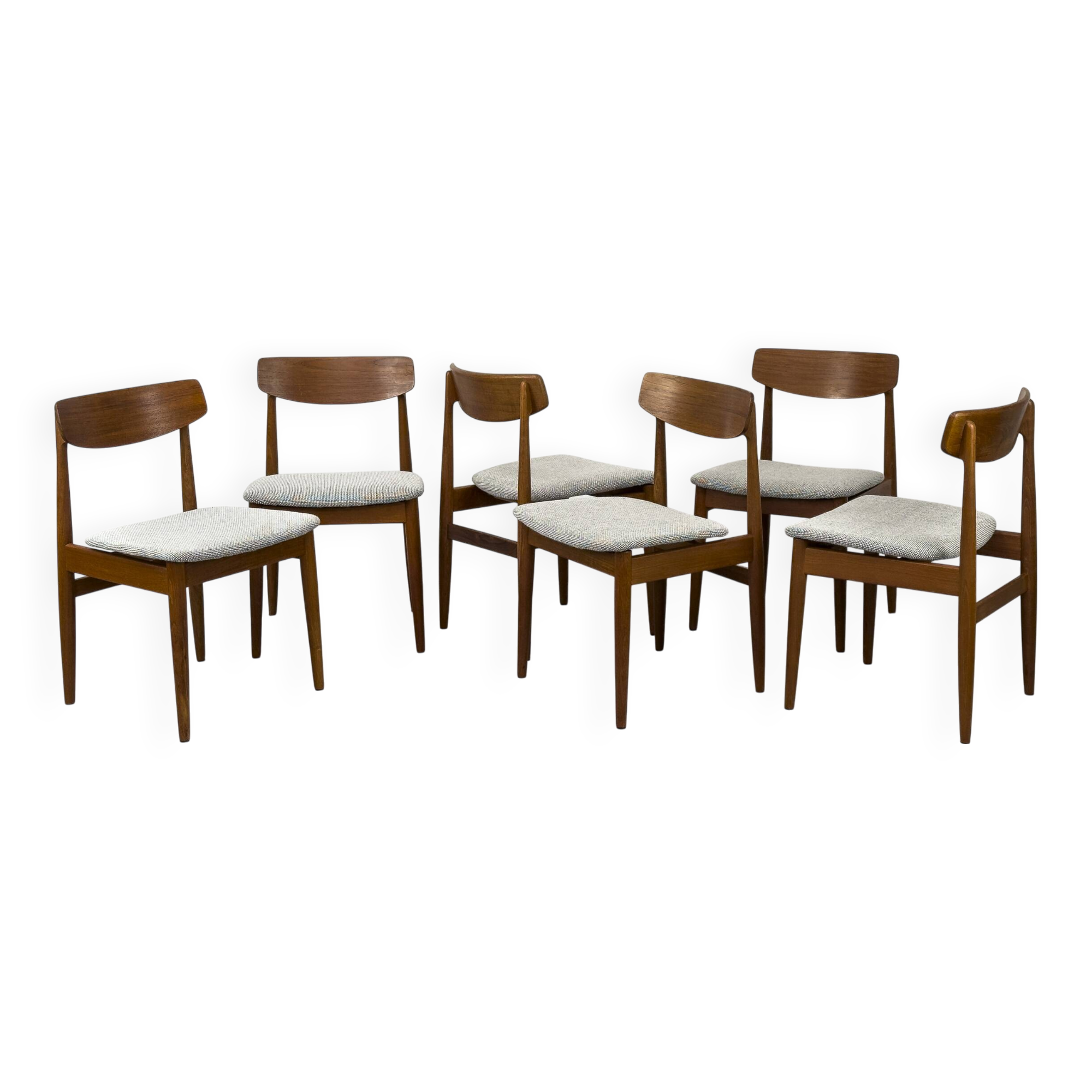 Teak and wool dining chairs by Casala, 1960s, set of 6