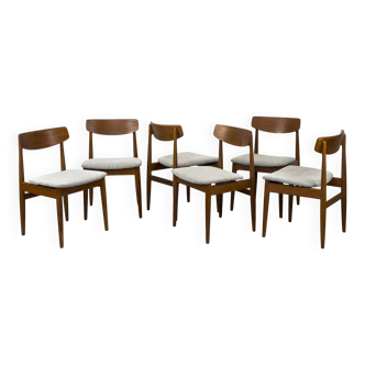 Teak and Wool Dining Chairs by Casala, 1960s, Set of 6
