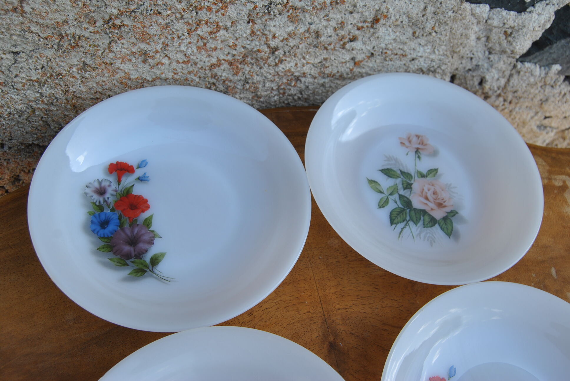 Set of 6 plates in arcopal 70