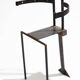 Sculptural steel chair, 1980s