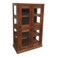 Old wooden display cabinet with three glazed sides