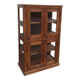 Old wooden display cabinet with three glazed sides
