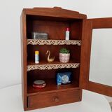 Old bathroom cabinet from the 40s in solid oak