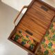 Mid-Century Italian Wooden Bar Trolley, 1960s