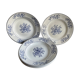 Set of numbered Terre de Fer St Amand plates (4 hollow and a flat plate)