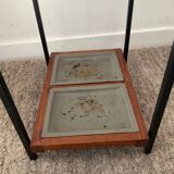 Vintage teak and metal umbrella stand