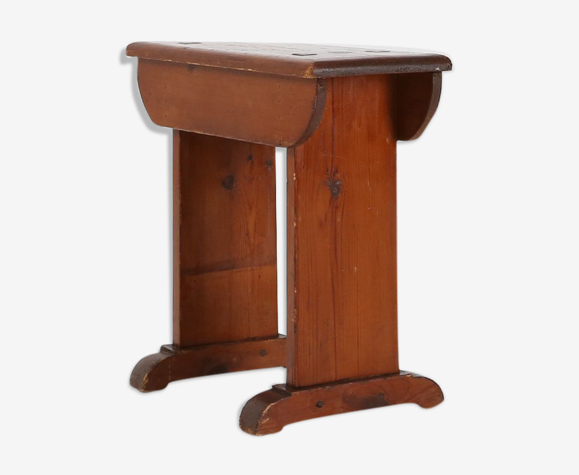 Tabouret wabi-sabi en bois 1880