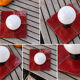 Red zellige ceramic wall lamp