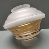 Art-deco globe for ceiling light - granite and gold glass - 1930s