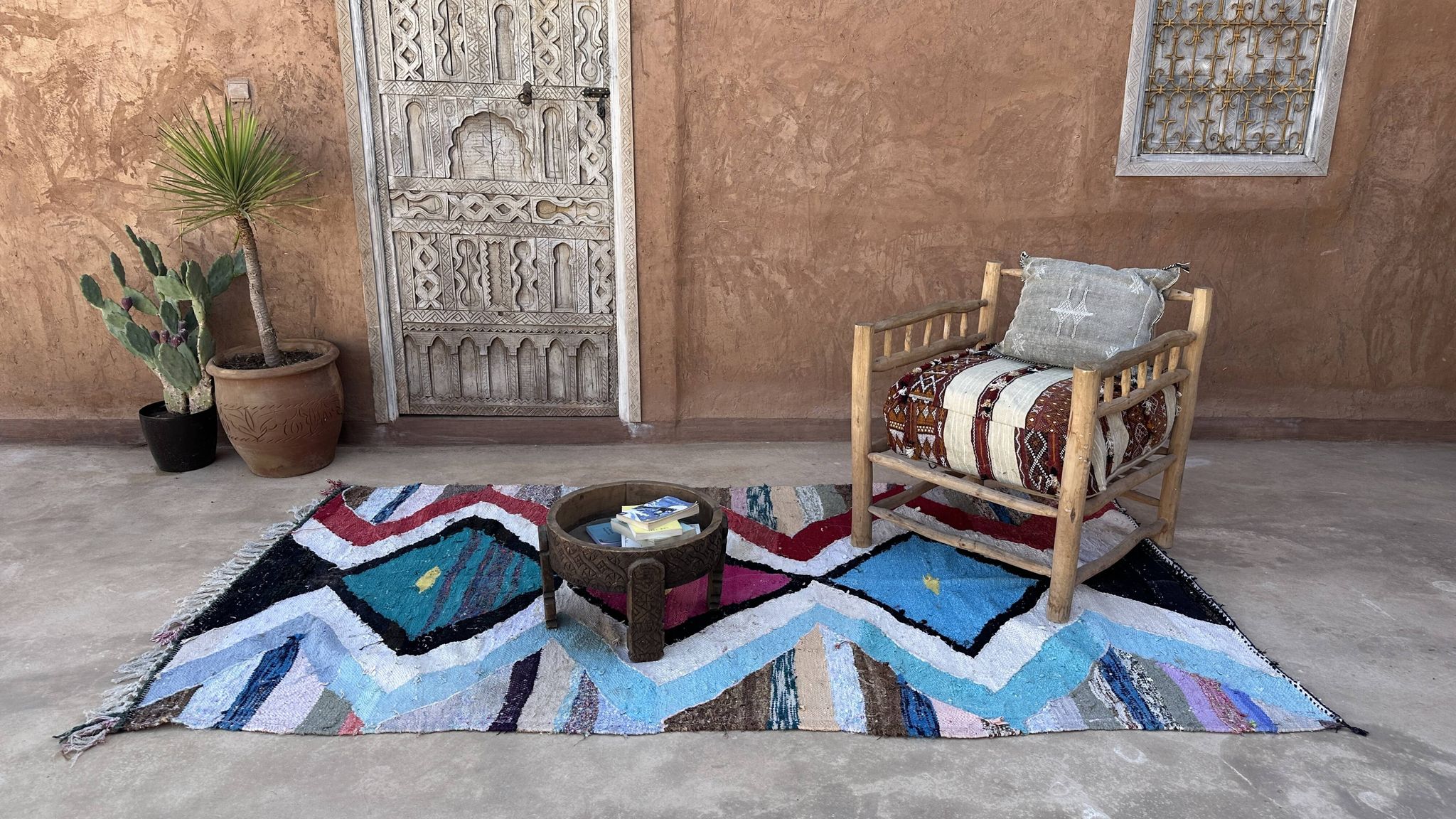 Tapis Marocain coloré - 146 x 272 cm