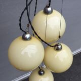 Chandelier 4 glass globes marked Germany Art Deco 1930