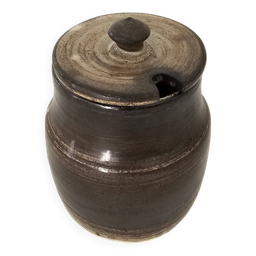 Pot à olives cornichons en céramique signé Atelier Dieulefit Jacques POUCHAIN