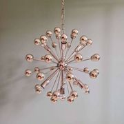 Lustre Sputnik en métal chromé, design Space Age, 1960