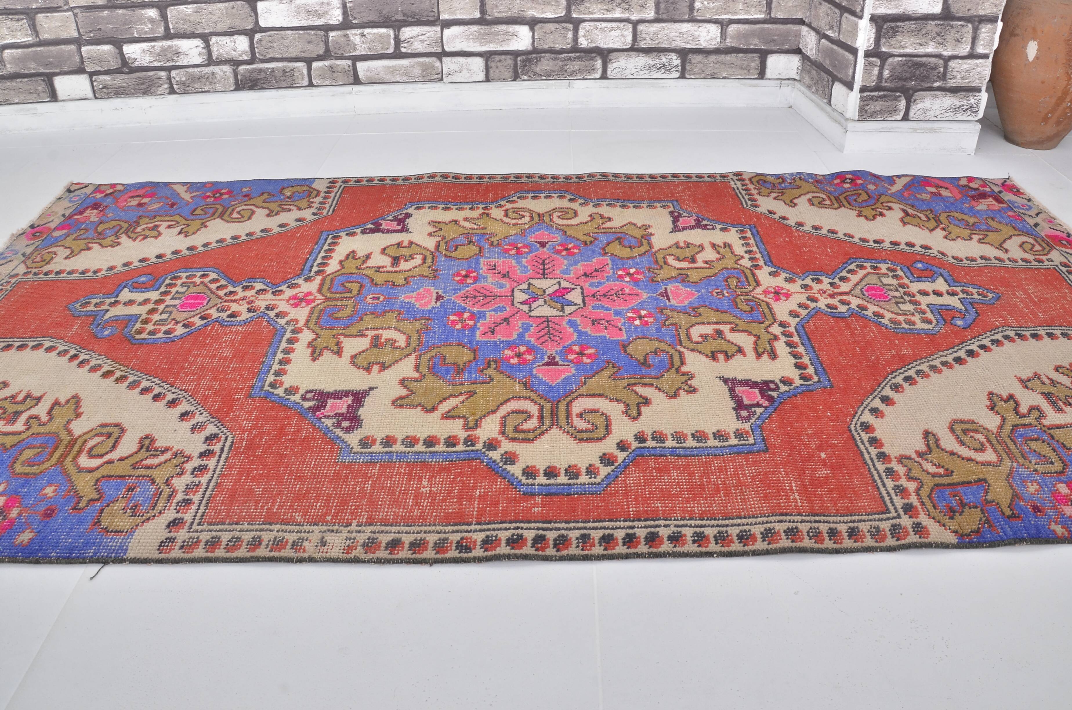 Oushak Handknotted Vintage Carpet sku2586