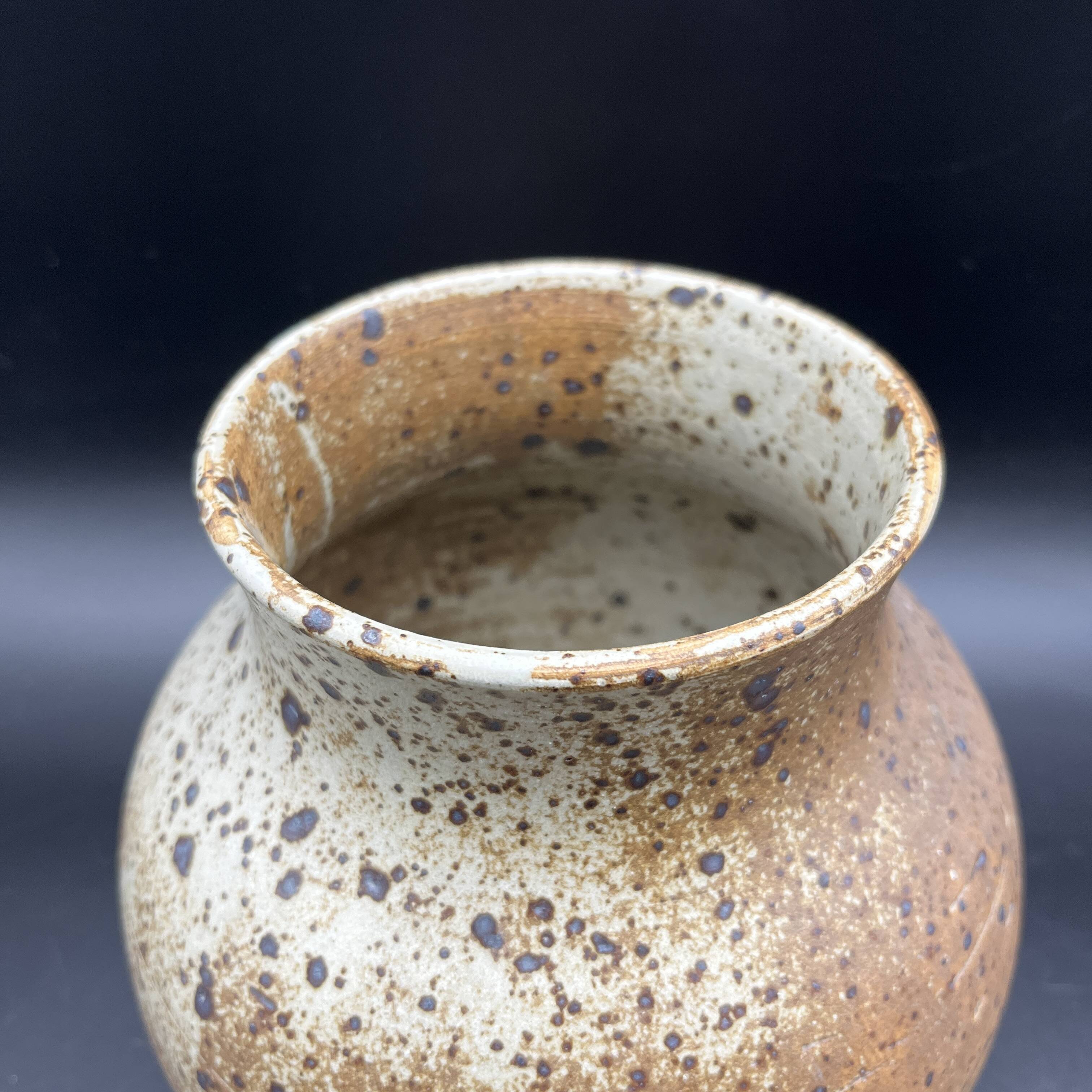 Pyrite stoneware ball vase