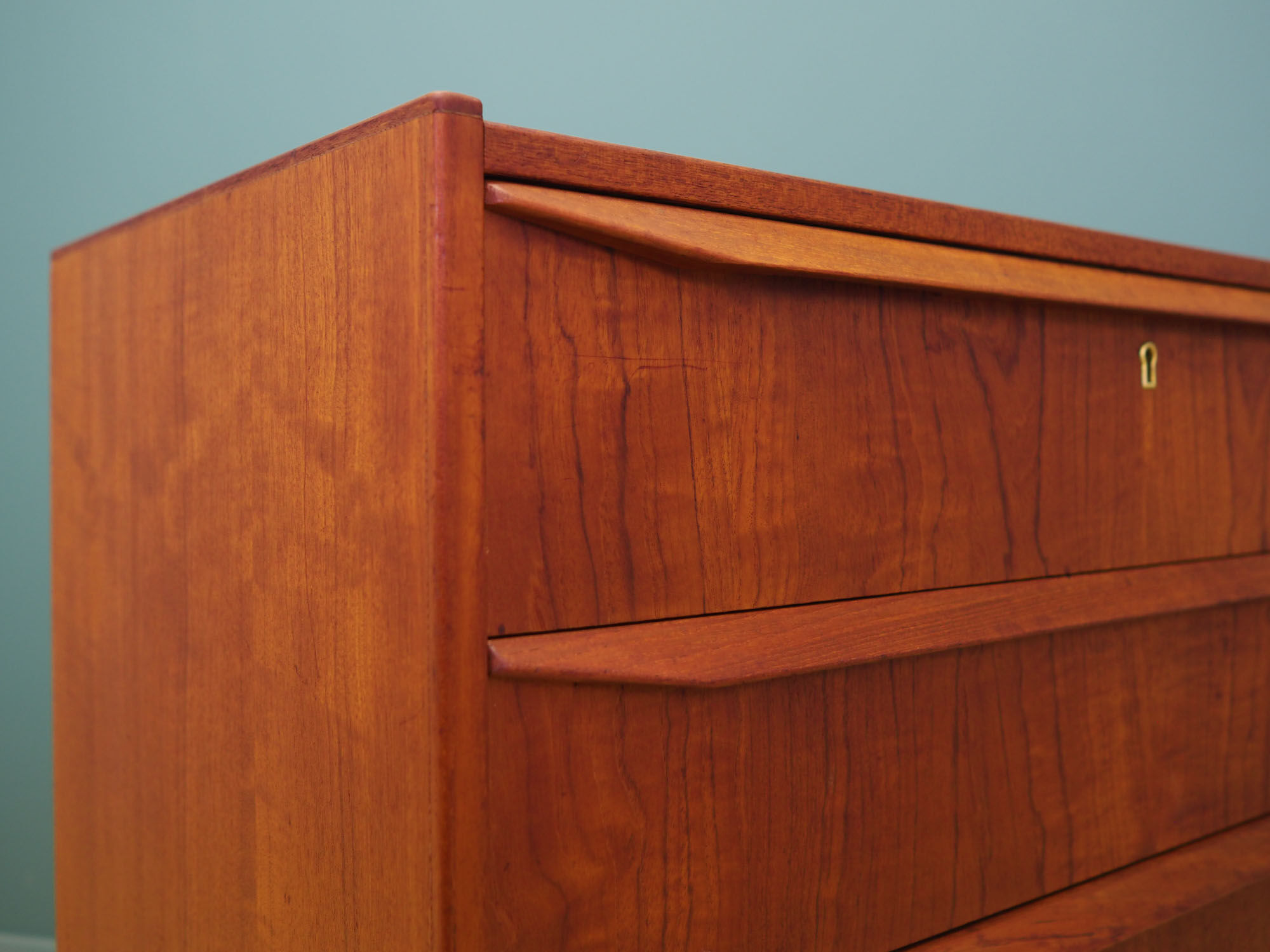 Teak chest of drawers, Danish design, 1970s, made in Denmark