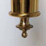 Pair of gilded bronze and plexiglass wall lights