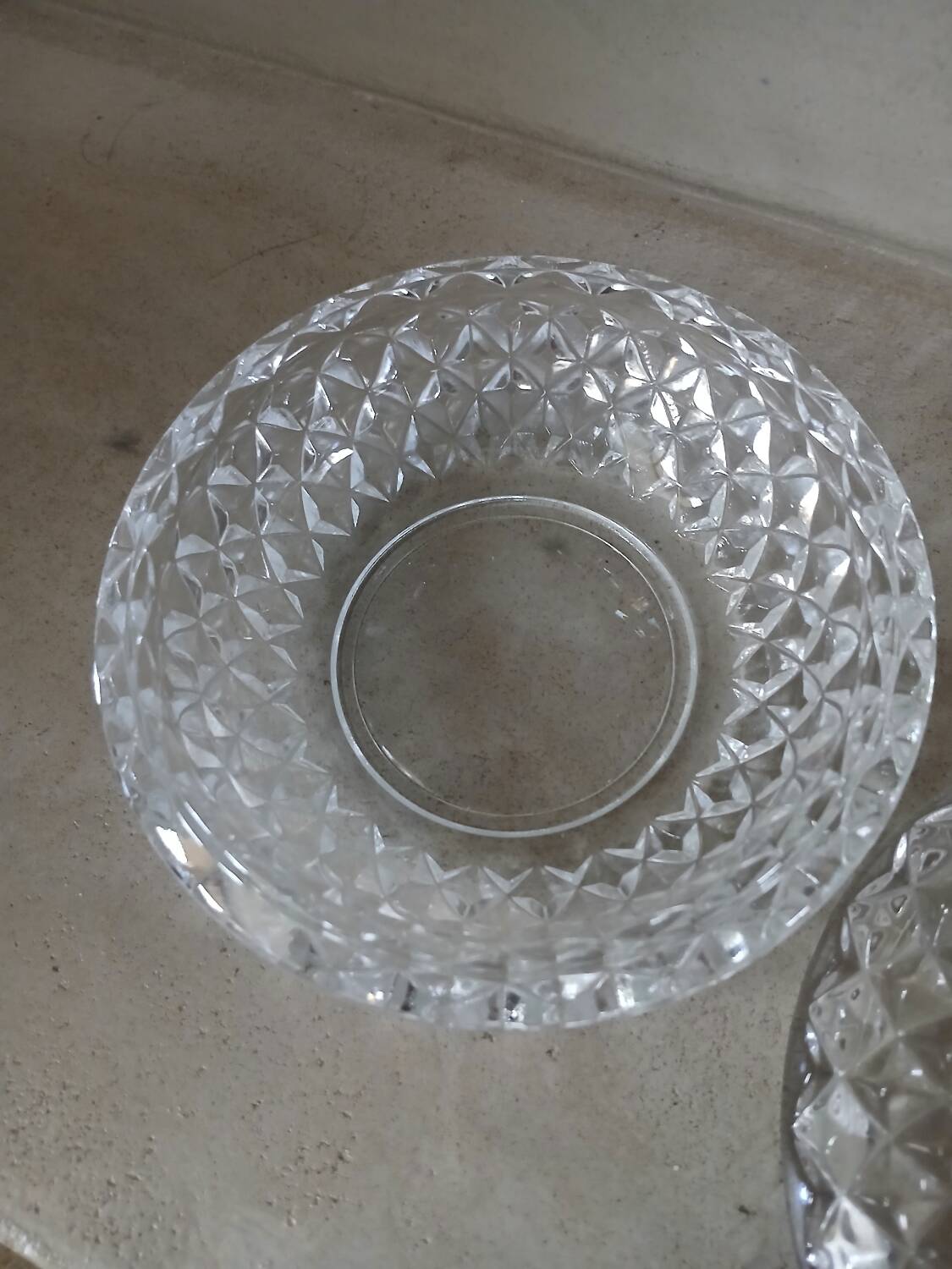 Antique crystal sugar bowl from Arques