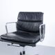 SOFT PAD CHAIR EA 217 EAMES BLACK LEATHER HERMAN MILLER ICF EDITOR 1970s