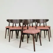 Dining chair set of 8 red crab