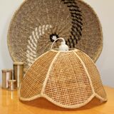 Vintage rattan flower suspension